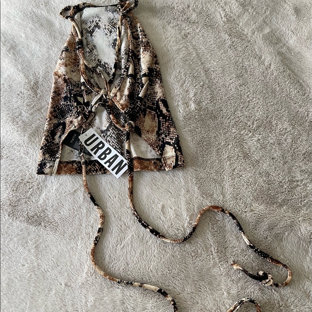 Velvet Snakeskin Urban O Crop